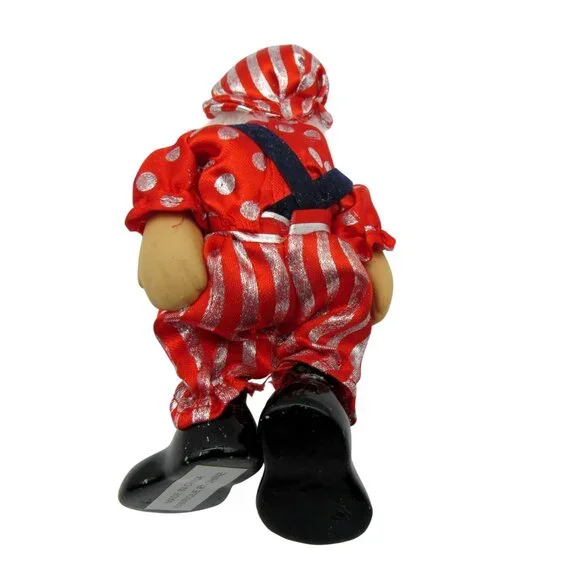 Ceramic CLOWN Figurines Set Of 2 Red and Blue China Vintage - Picture 9 of 11